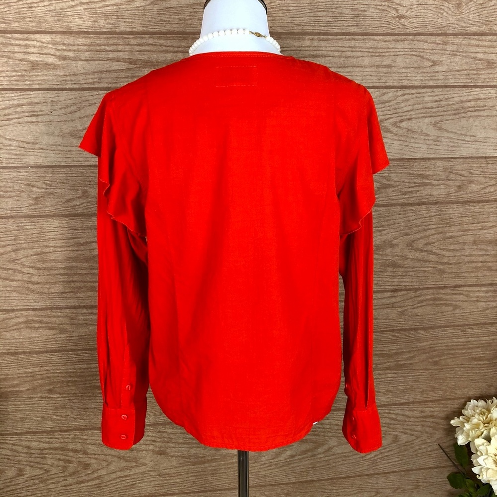 Current Elliott Asley Button Down Ruffle Shirt - image 6